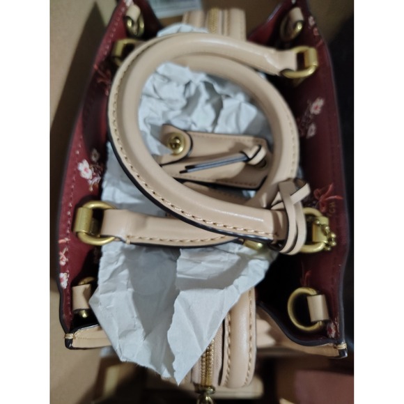 Coach Rogue 25 Tote Bag Beige Signature C Leather - Picture 3 of 4